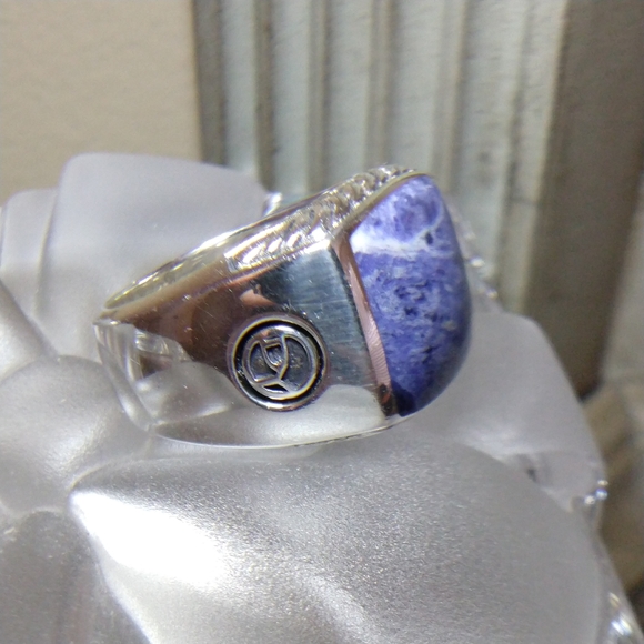 SOLD David Yurman signet ring, sterling silver, retired design, 925, 10 - Picture 2 of 9